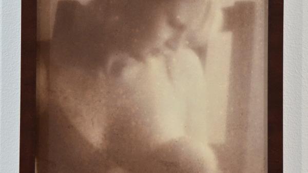 A salted paper print made with breastmilk by Eleanor Oakes named, 'Self Portrait (1),' Wednesday afternoon, March 8, 2023.
