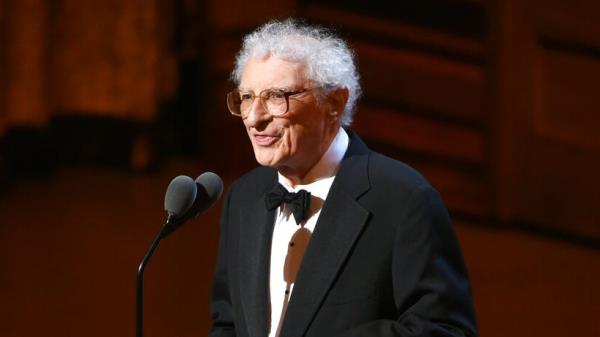 Sheldon Harnick accepts the special Tony Award for lifetime achievement in the Theatre at the Tony Awards at the Beacon Theatre on Sunday, June 12, 2016, in New York.